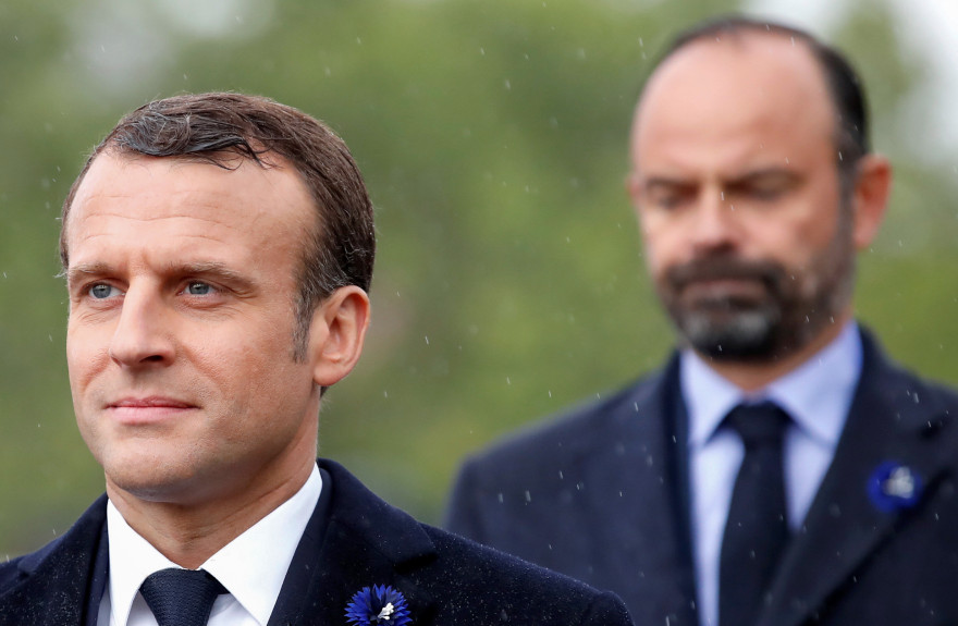 Emmanuel Macron et Édouard Philippe le 8 mai 2019, à Paris