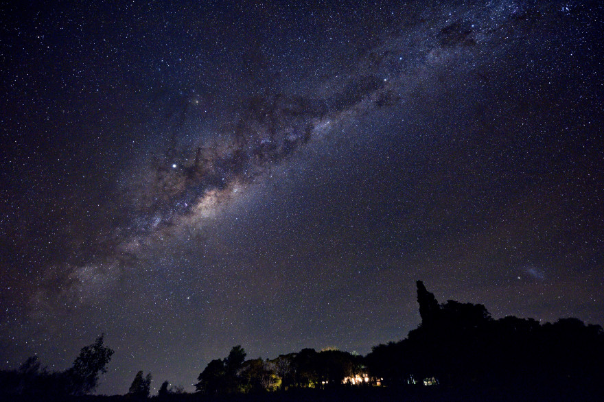 Une vue de la Voie Lactée, dans un ciel nocturne étoilé, le 10 mai 2019 en Uruguay