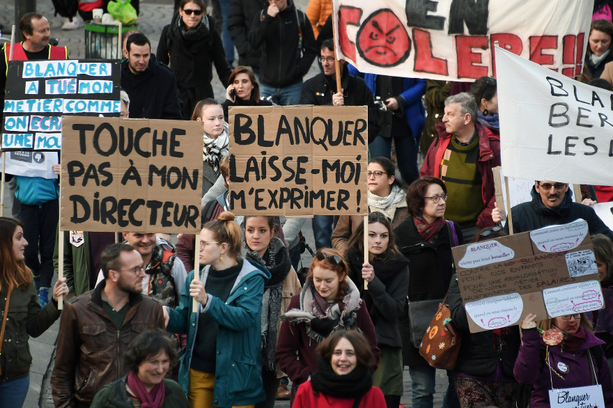 Des manifestants lors de la grève du 19 mars à Strasbourg (illustration)