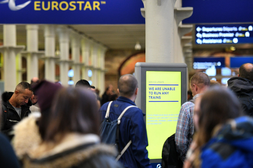 Des passagers attendant l'eurostar (illustration)