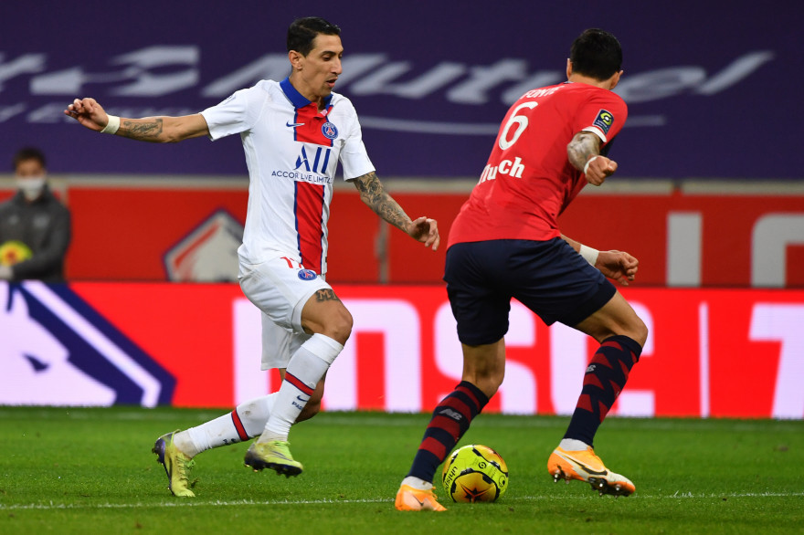 Angel di Maria face au Losc, le 20 décembre 2020, au stade Pierre Mauroy de Lille (0-0)