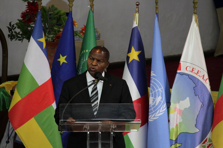 Le président centrafricain, Faustin-Archange Touadéra, en février 2020.
