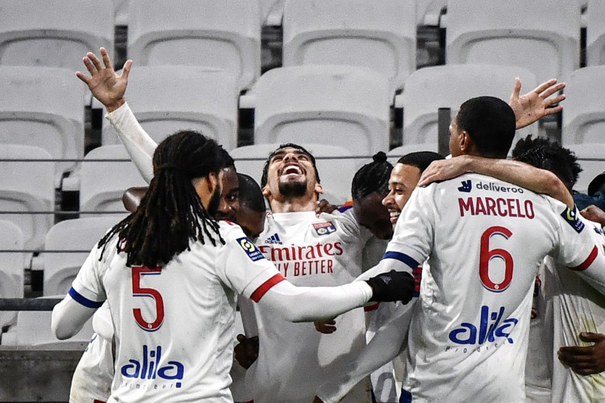 L'Olympique Lyonnais le 23 décembre 2020 face à Nantes