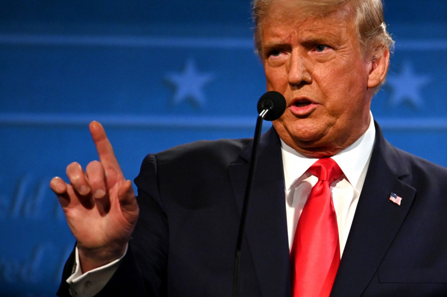 Donald Trump s'exprime lors du dernier débat présidentiel à l'Université Belmont de Nashville, Tennessee, le 22 octobre 2020.