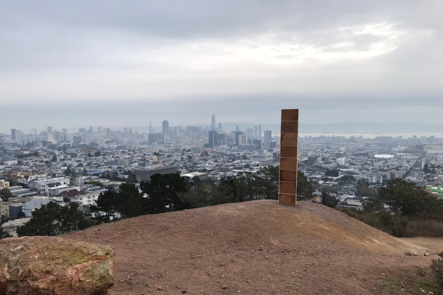 Le monolithe de pain d'épices retrouvé à San Francisco, le 25 décembre 2020.