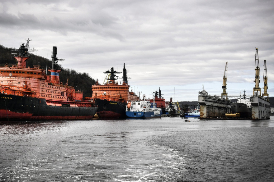 Une vue de Mourmansk, port de l'Arctique russe où était basé le navire disparu.
