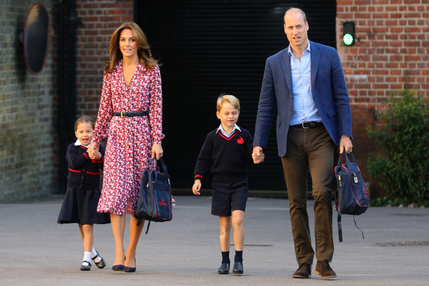 Les princesses et princes britanniques Charlotte, Kate, George et William en 2019