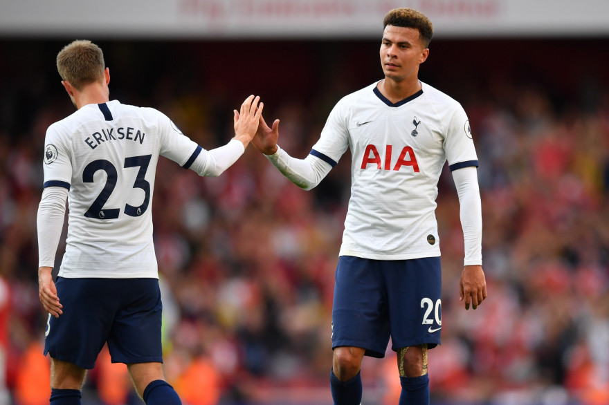 Cristian Eriksen et Delle Alli avec Tottenham le 1er septembre 2019