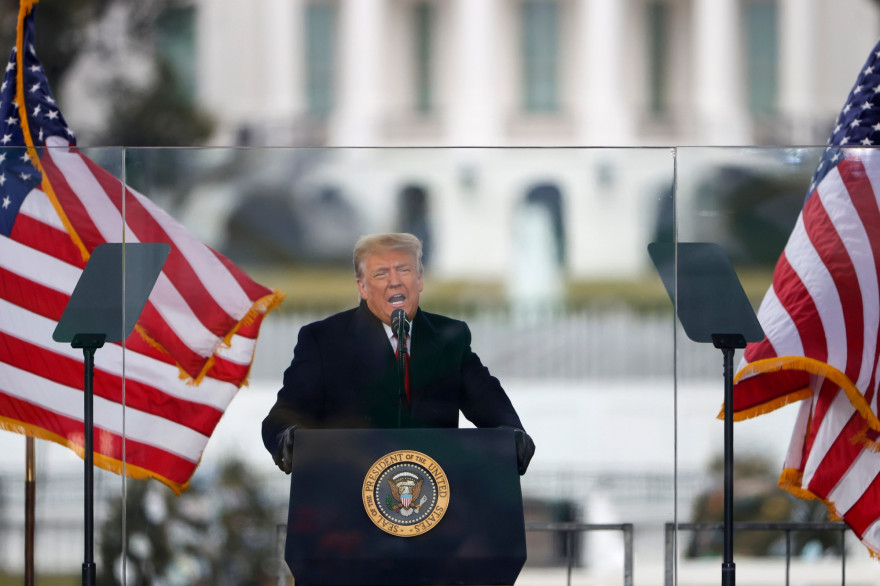 Donald Trump lors de son discours à Washington DC le 6 janvier 2021