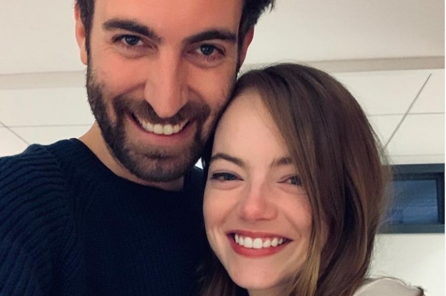 Emma Stone et son époux Dave McCary en décembre 2019