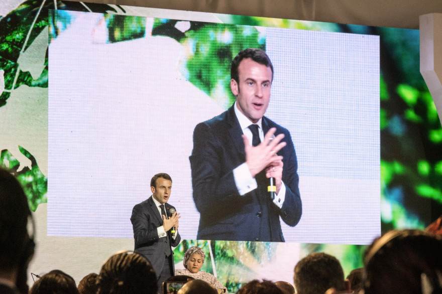 Emmanuel Macron lors du sommet "One Planet", le 14 mars 2019