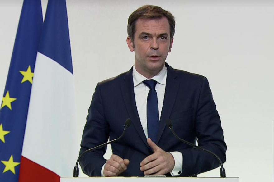 Le ministre de la Santé Olivier Véran lors du point presse du gouvernement le 7 janvier 2021