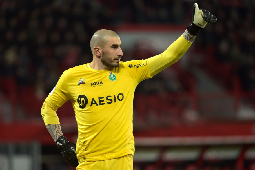 Stéphane Ruffier avec Saint-Étienne à Dijon le 22 février 2019