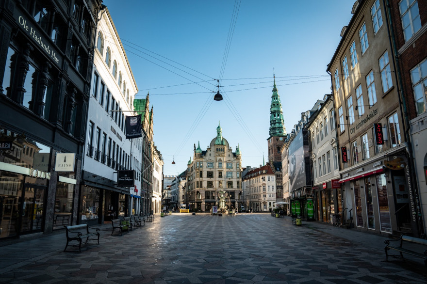 Une rue de Copenhague, le 12 janvier 2021