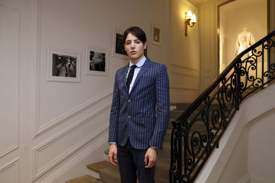 Harry Brant en 2016 à Paris avant le défilé de Christian Dior