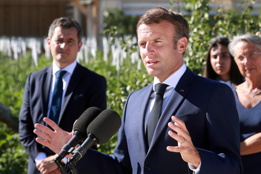 Emmanuel Macron et Gérald Darmanin, le 22 juillet 2020