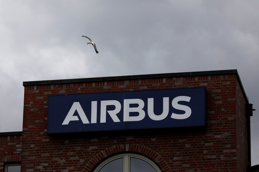L’entrée principale de l’usine Airbus à Hambourg en Allemagne (illustration)