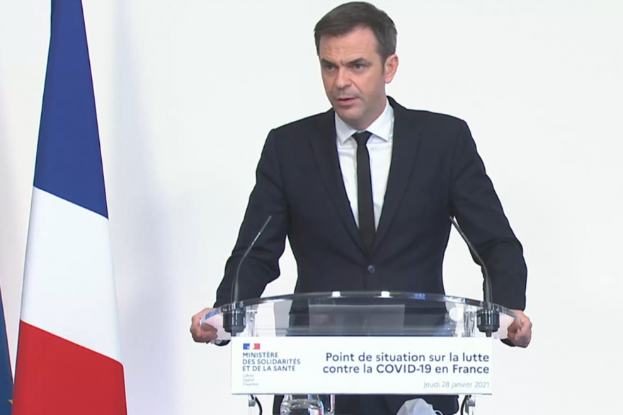 Olivier Véran lors du point de la lutte contre la Covid-19, le 28 janvier 2021