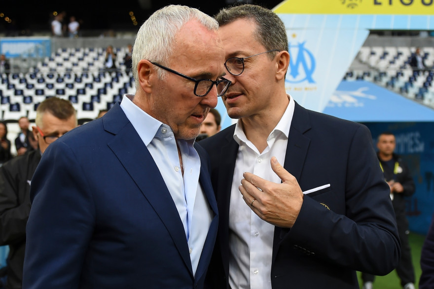 Frank McCourt et Jacques-Henri Eyraud à Marseille le 24 mai 2019