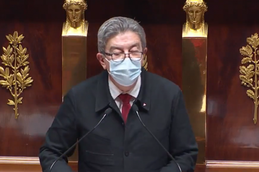 Jean-Luc Mélenchon à l'Assemblée nationale, le 1er février 2021