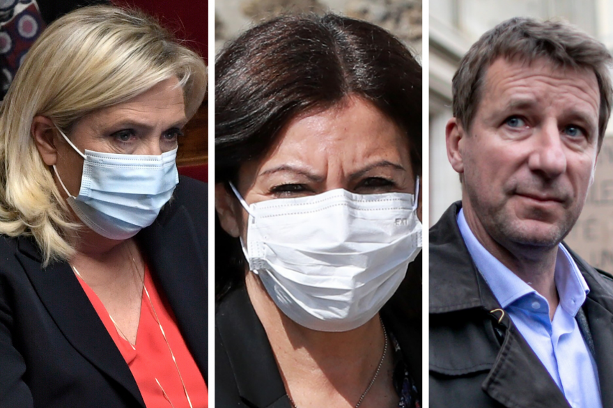 Marine Le Pen, Anne Hidalgo et Yannick Jadot