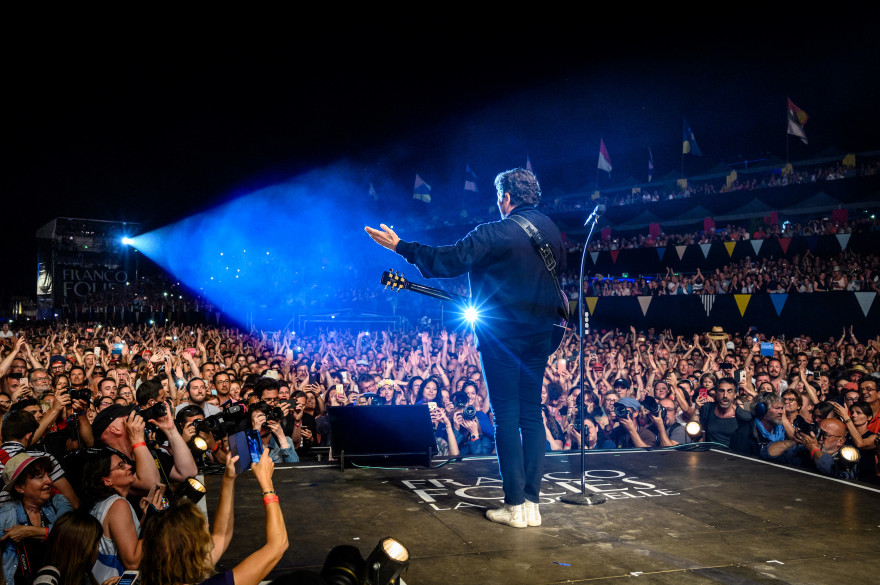 Patrick Bruel sur la scène des Francofolies en 2019 (illustration)