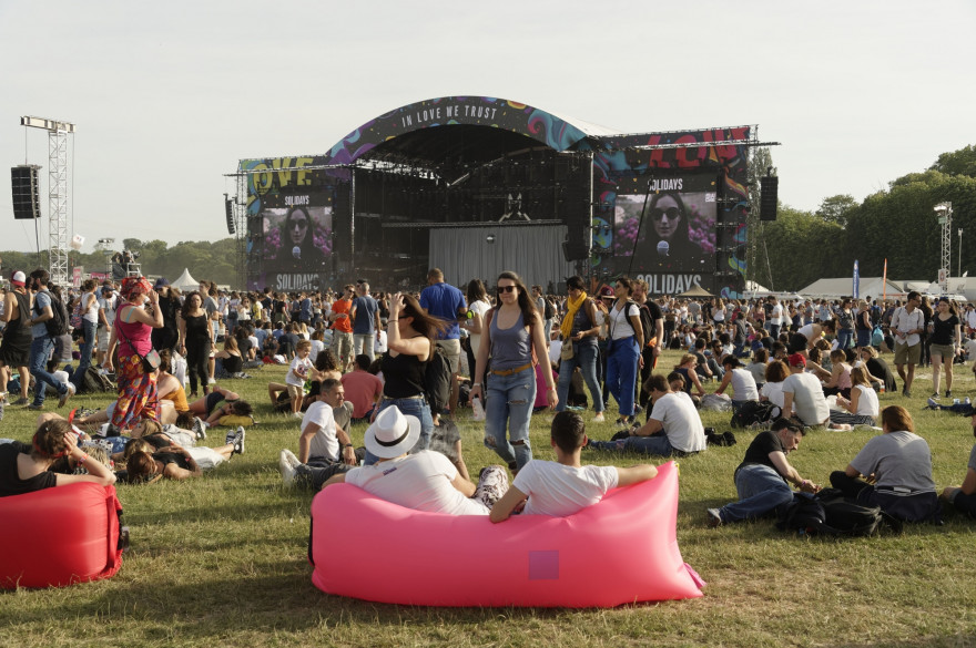 Le festival Solidays, en juin 2018 à l'hippodrome de Longchamp à Paris.