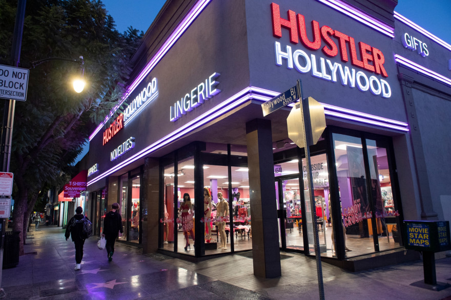 Une boutique Hustler à Hollywood, le 11 février 2021