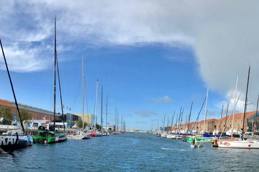 Le bassin Paul Vatine du Havre lors de la Transat Jacques Vabre 2019