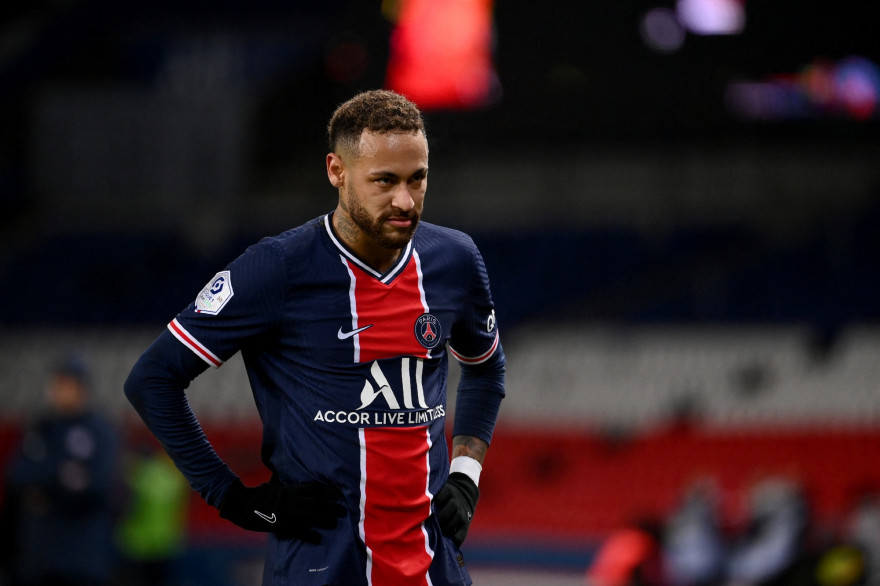 Neymar au Parc des Princes le 22 janvier 2021