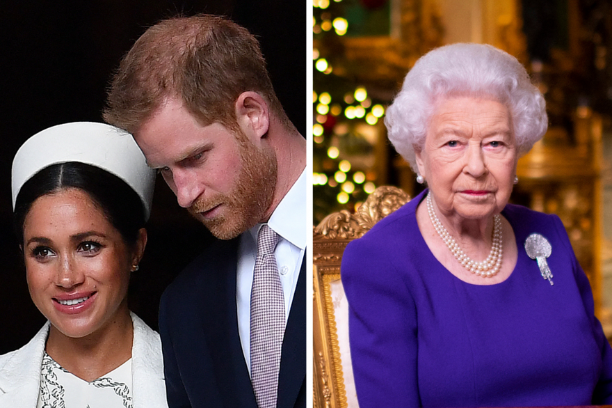 Meghan Markle, le prince Harry et la reine Elizabeth II