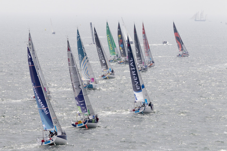 Le départ de la Transat Concarneau - Saint-Barthélémy en 2018