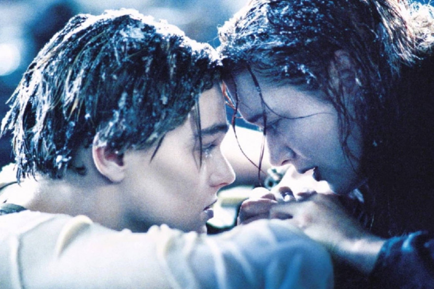 Jack et Rose dans "Titanic"
