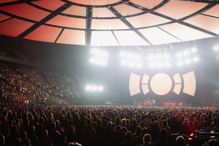 La marée humaine au concert d'Indochine à l'AccorHotels Arena le 14 novembre 2018