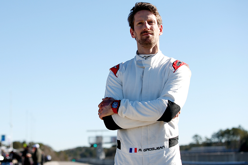 Romain Grosjean sur le circuit de Barber le 23 février 2021