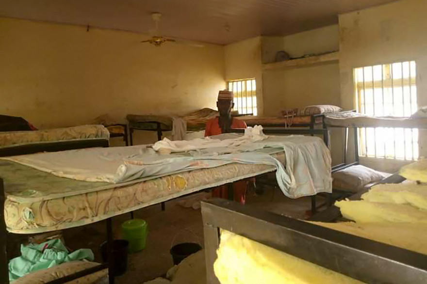Le dortoir de l'école où les adolescentes ont été enlevées au Nigéria