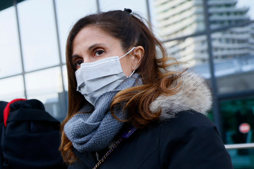 Coline Berry-Rojtman, devant la presse à Paris, le 11 février 2021.