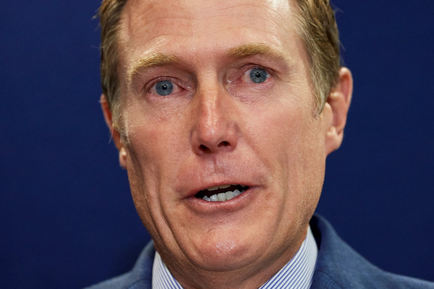 Le procureur général d'Australie, Christian Porter, s'exprime lors d'une conférence de presse à Perth, le 3 mars 2021.