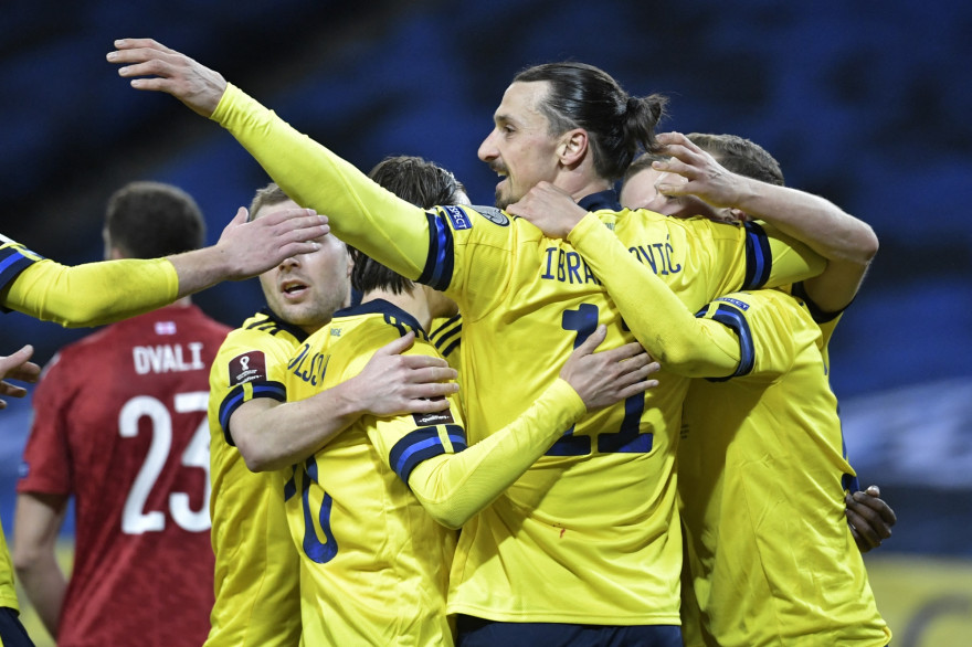 Zlatan Ibrahimovic avec la Suède à Solna le 25 mars 2021