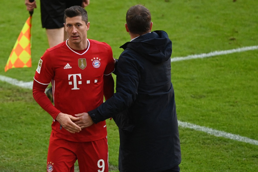 Robert Lewandowski sous le maillot du Bayern Munich le 20 mars 2021