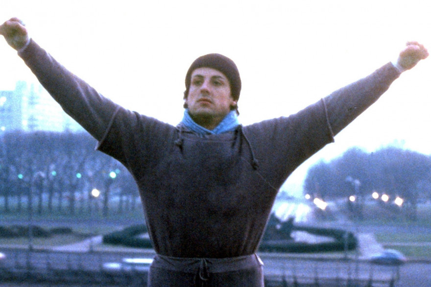 Sylvester Stallone dans le rôle de Rocky en 1976