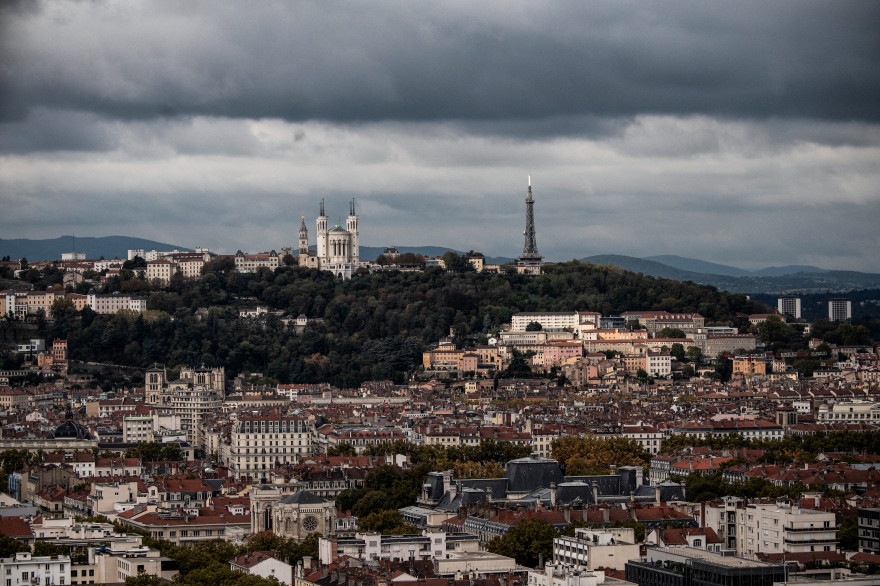 Une vue de Lyon (illustration)