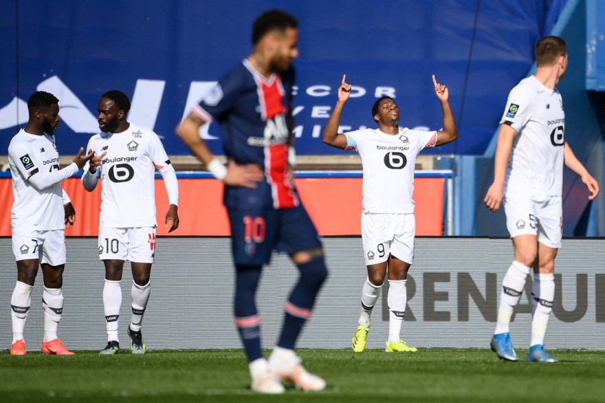 Les Lillois à la fête au Parc des Princes devant un Neymar dépité le 3 avril 2021