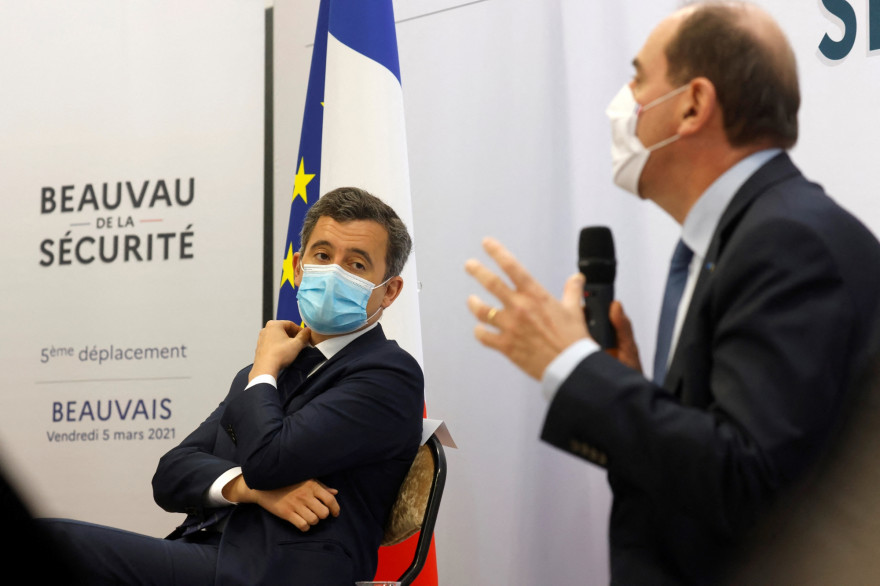 Gérald Darmanin et Jean Castex le 5 avril 2021