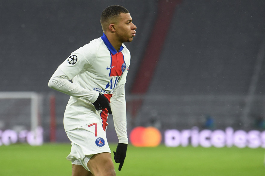 Kylian Mbappé face au Bayern Munich le 7 avril 2021