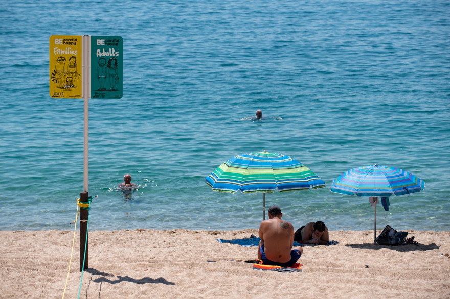 Une plage de Lloret de Mar en Espagne le 22 juin 2020. (Illustration)
