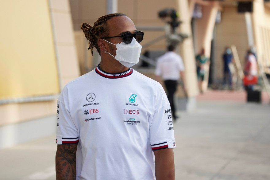 Lewis Hamilton à Bahrein en mars 2021
