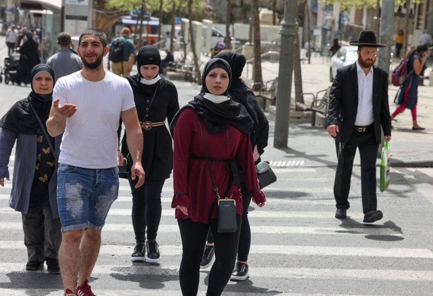 Une rue de Jérusalem, le 18 avril 2021