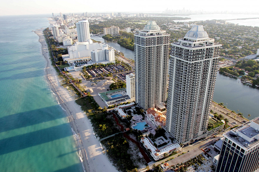 Vue aérienne de Miami le 24 avril 2005. (Illustration)