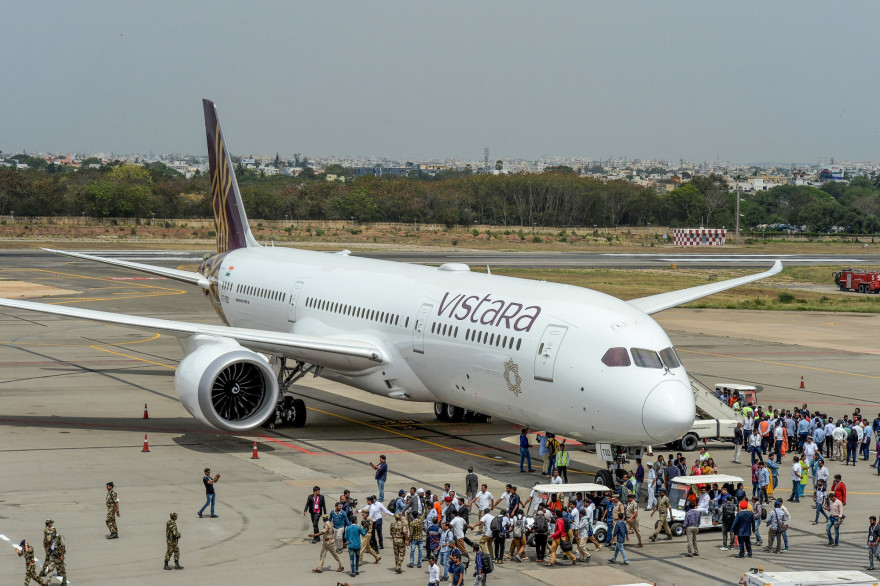 Un avion de la compagnie aérienne indienne Vistara (illustration).